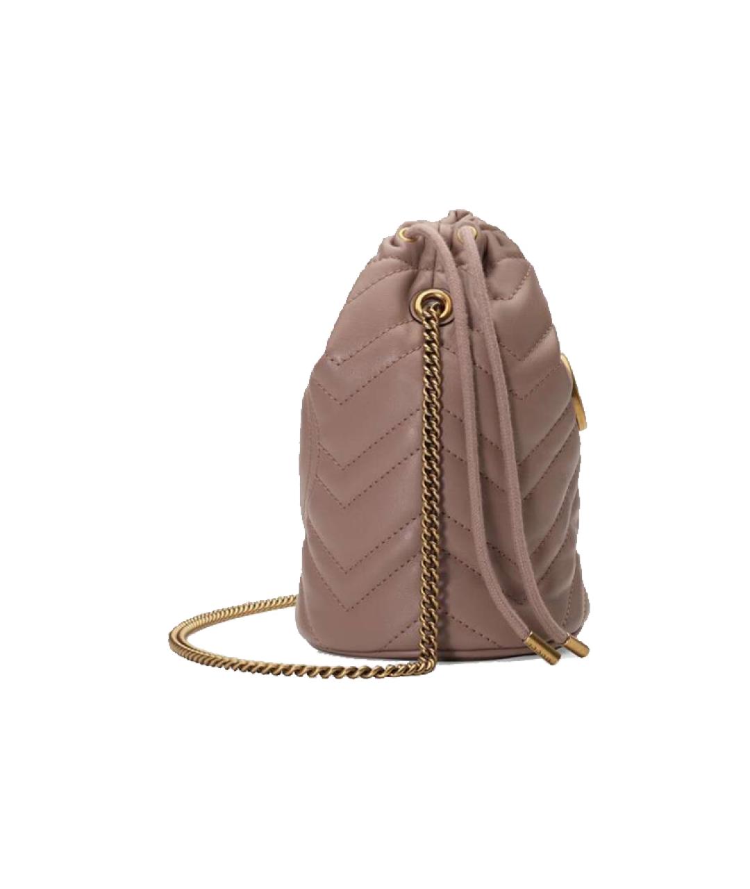 GUCCI Бежевая кожаная сумка через плечо, фото 4