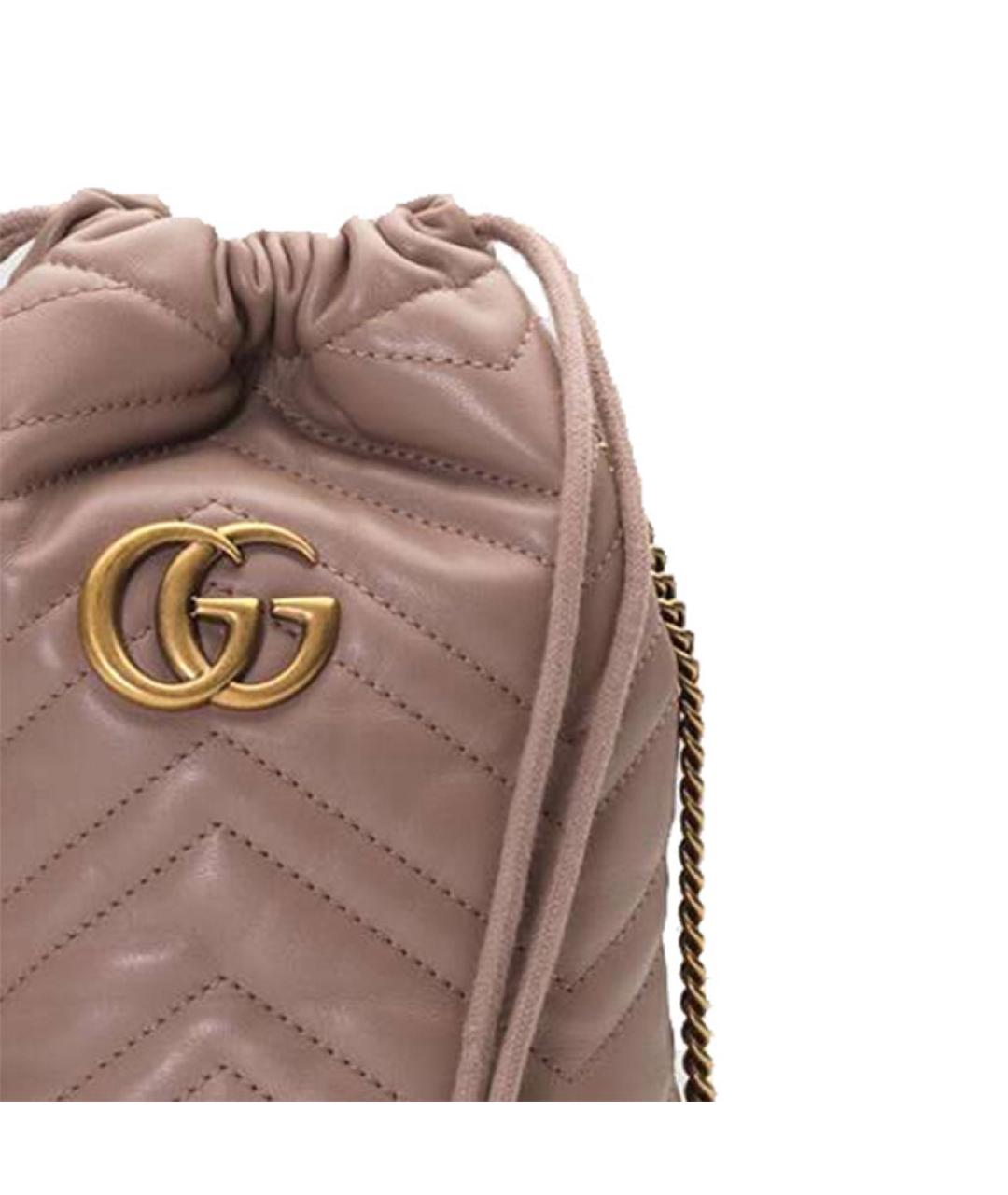 GUCCI Бежевая кожаная сумка через плечо, фото 8