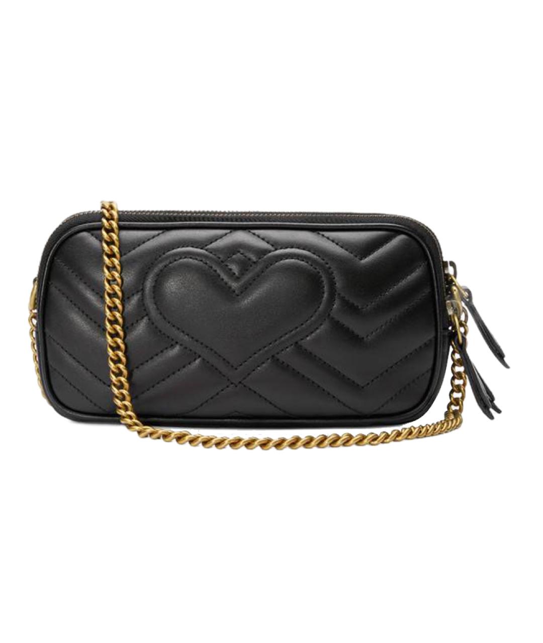 GUCCI Черная кожаная сумка через плечо, фото 4