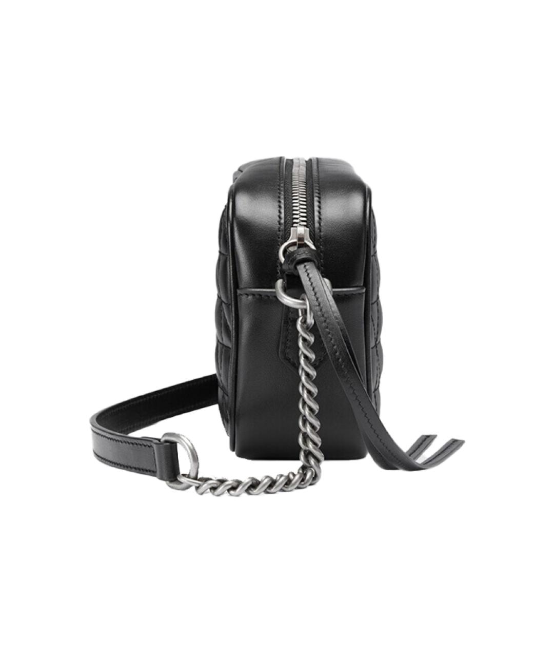 GUCCI Черная кожаная сумка через плечо, фото 4