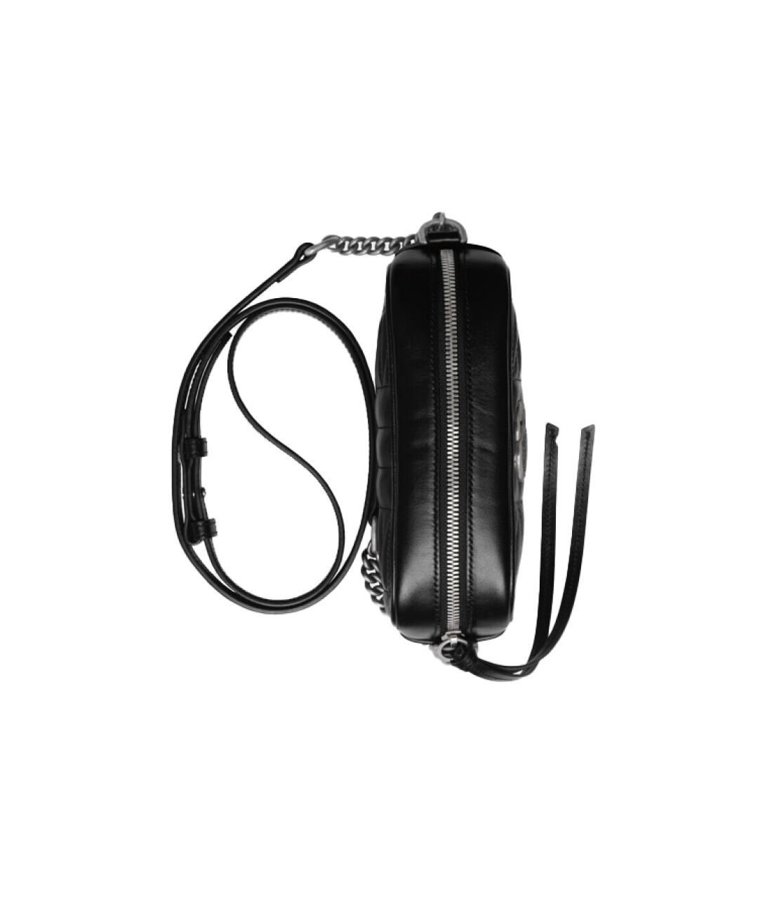 GUCCI Черная кожаная сумка через плечо, фото 5