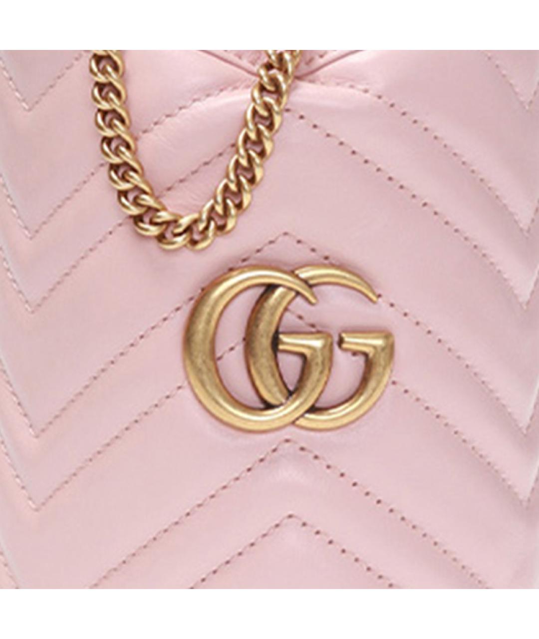 GUCCI Розовая кожаная сумка через плечо, фото 4