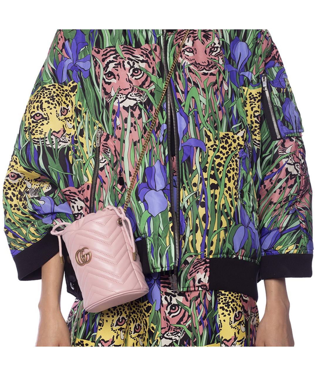 GUCCI Розовая кожаная сумка через плечо, фото 5