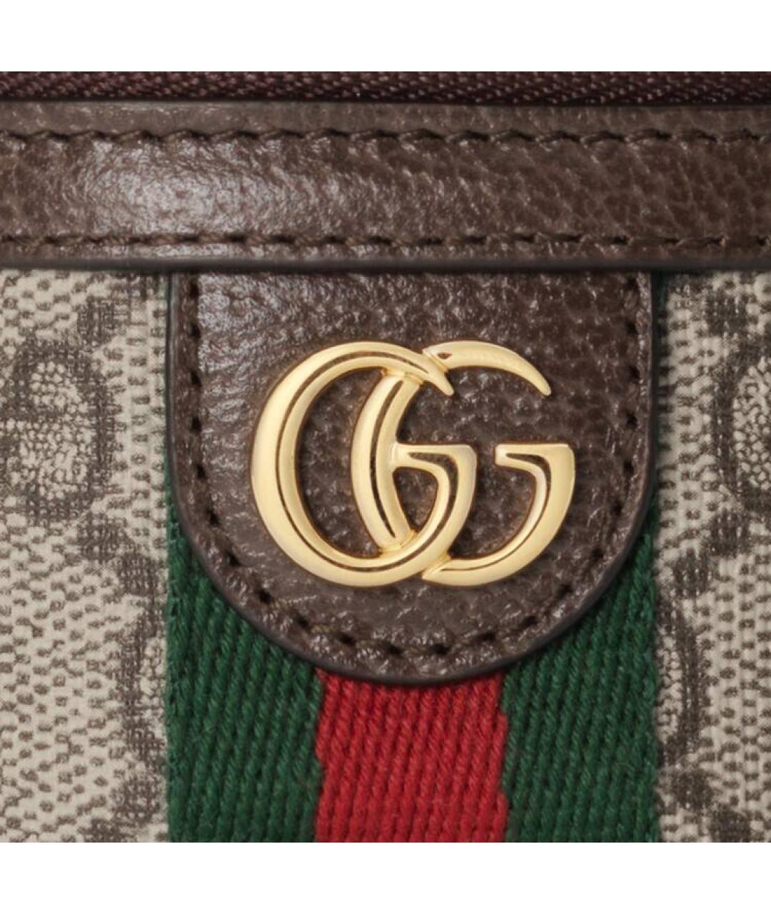 GUCCI Коричневый кожаный кошелек, фото 5