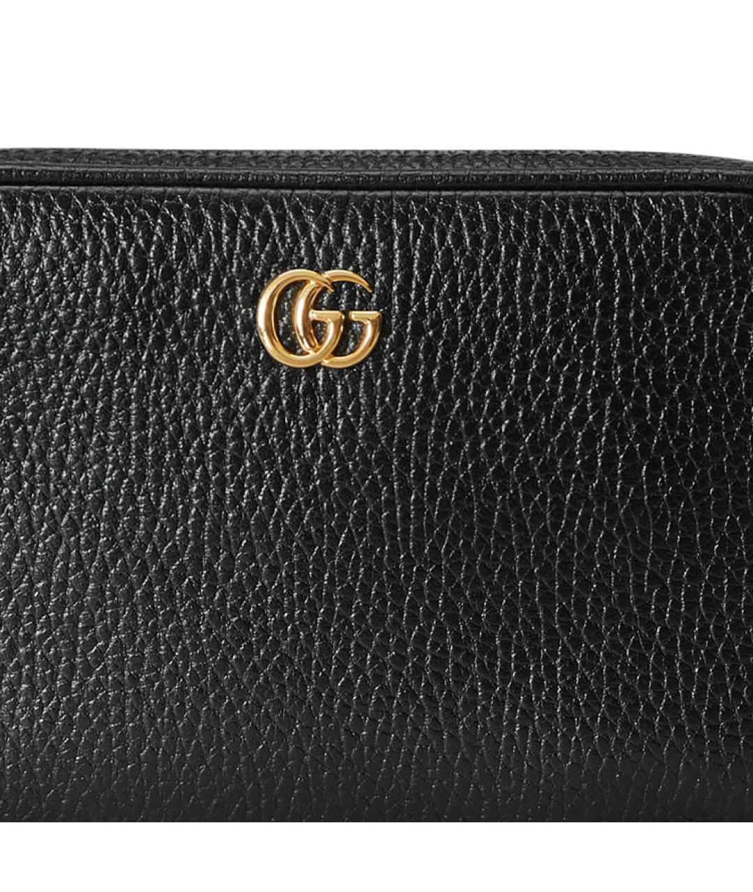 GUCCI Черная кожаная сумка через плечо, фото 4
