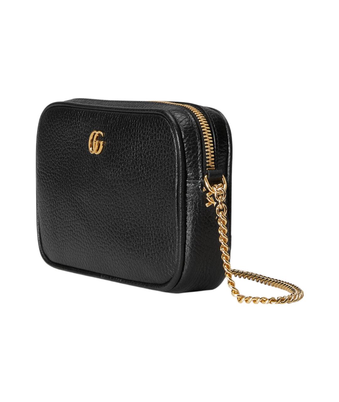GUCCI Черная кожаная сумка через плечо, фото 3