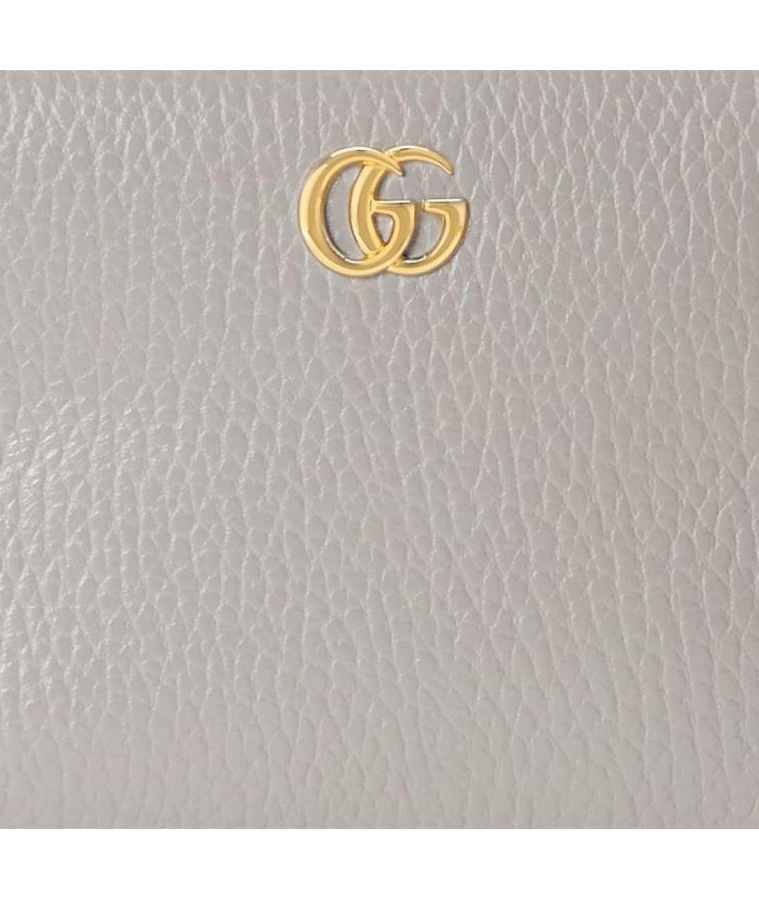 GUCCI Серая кожаная сумка через плечо, фото 9