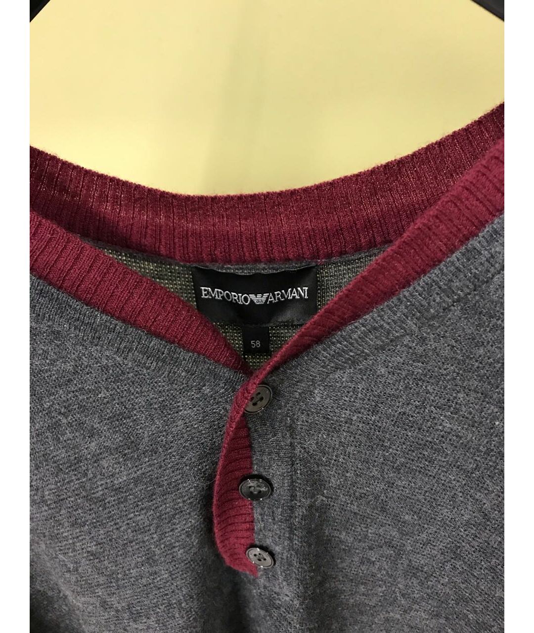 EMPORIO ARMANI Серый джемпер / свитер, фото 4