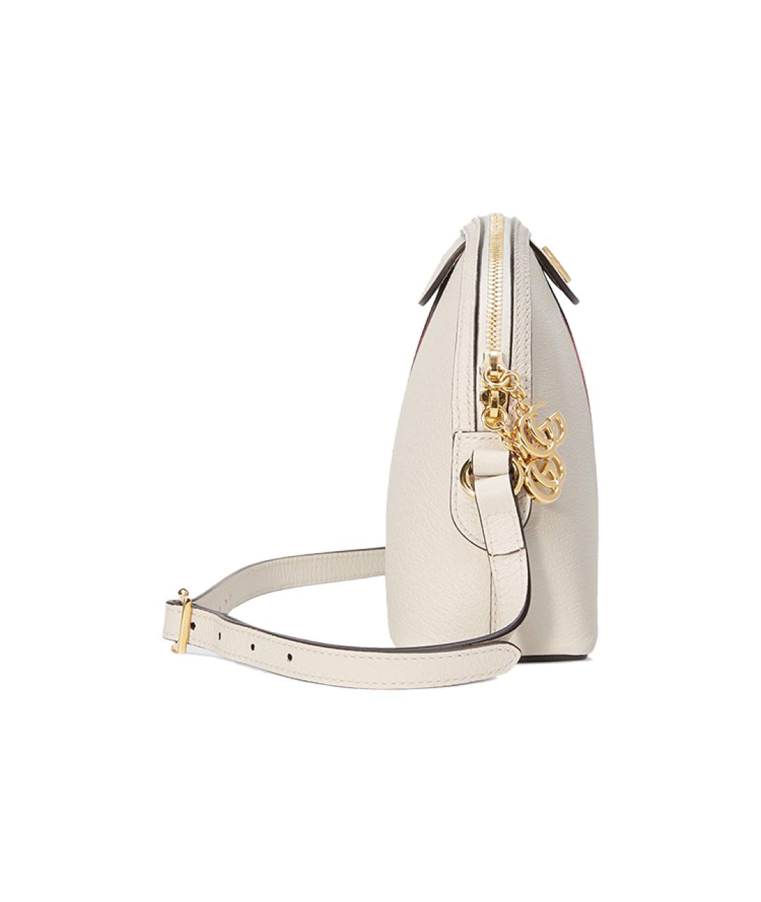 GUCCI Белая кожаная сумка через плечо, фото 3
