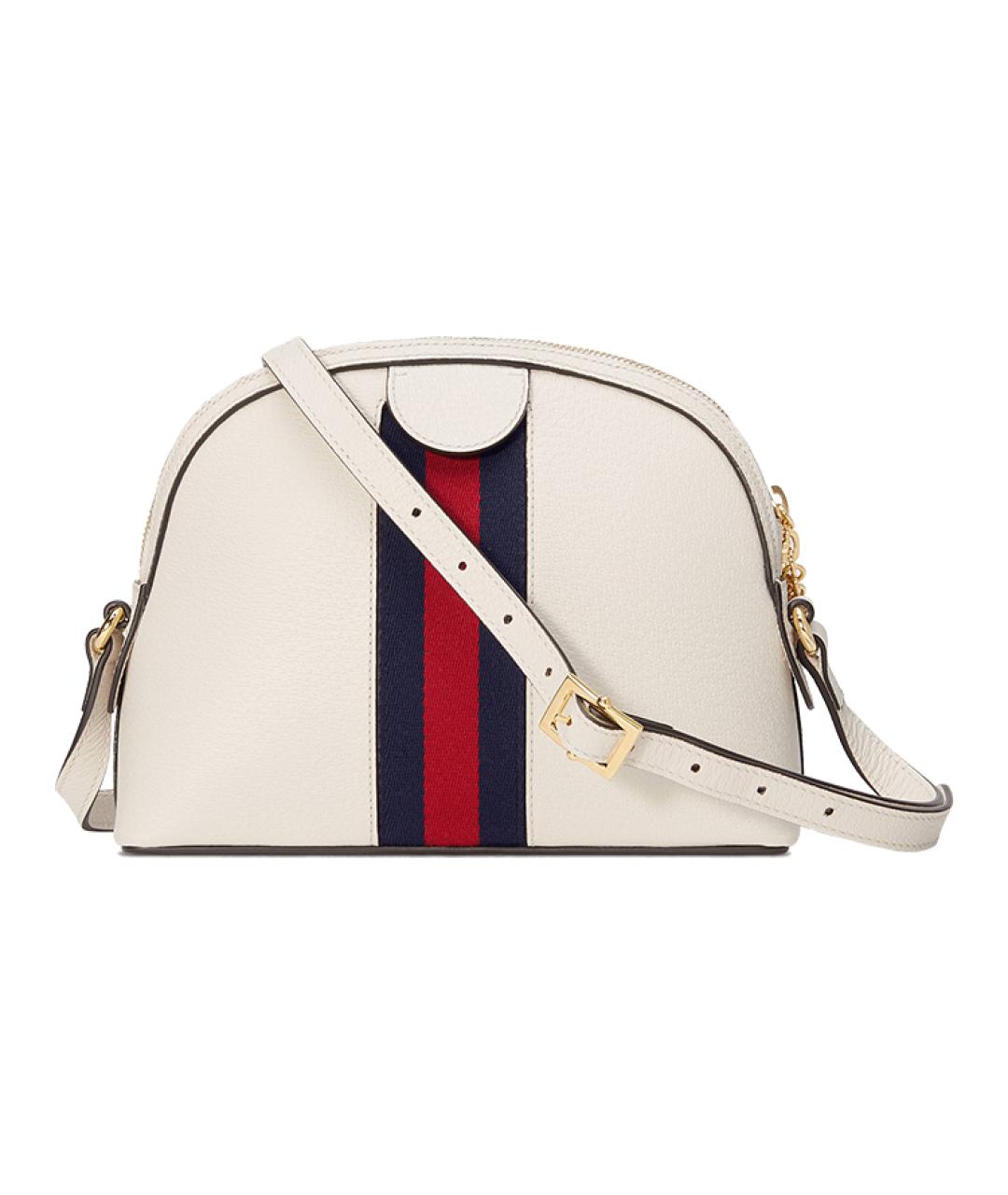 GUCCI Белая кожаная сумка через плечо, фото 2