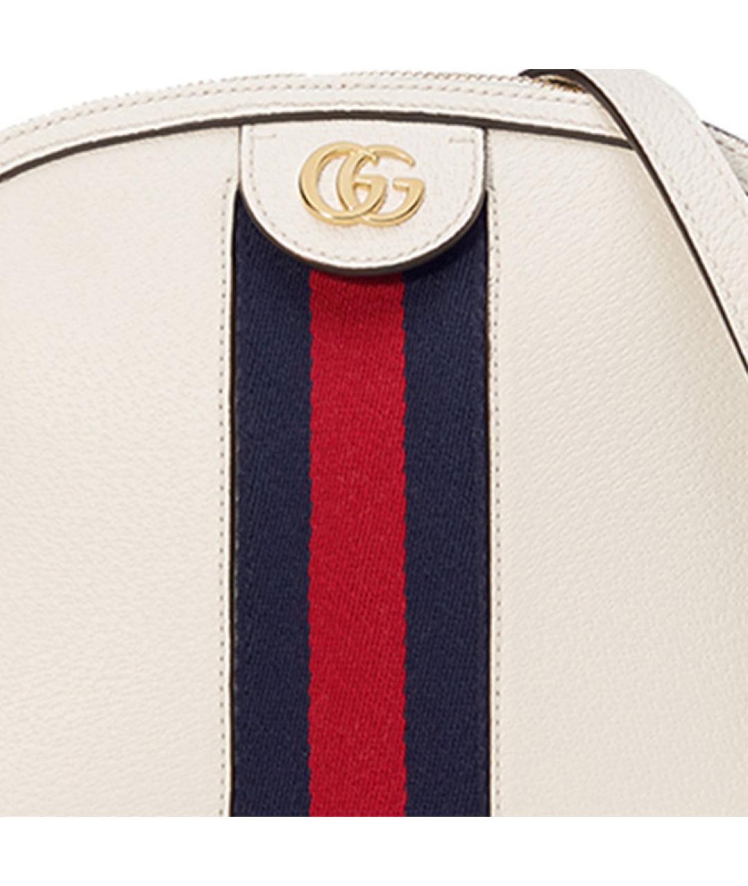 GUCCI Белая кожаная сумка через плечо, фото 8