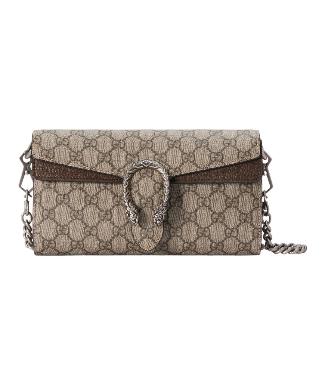 GUCCI Бежевая хлопковая сумка через плечо, фото 1
