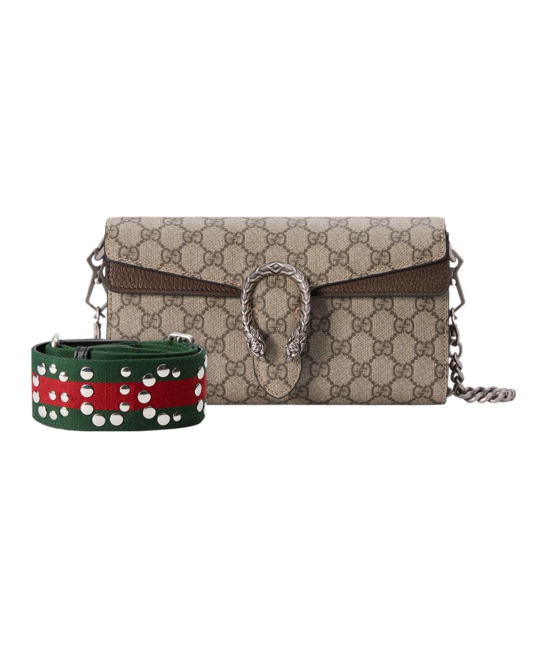 GUCCI Бежевая хлопковая сумка через плечо, фото 2