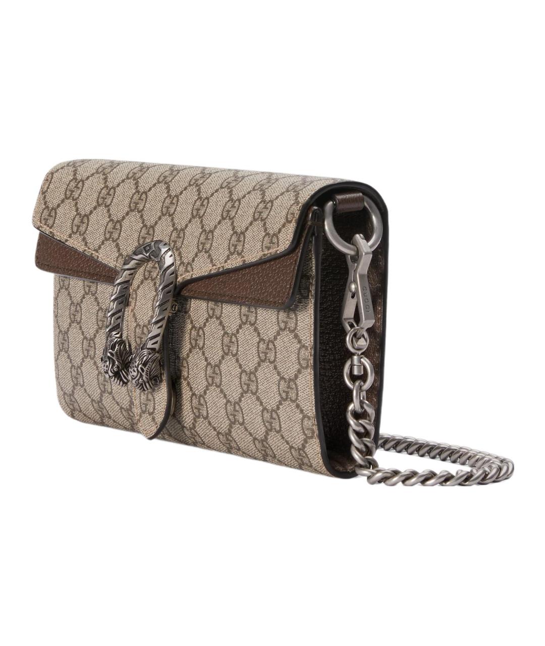 GUCCI Бежевая хлопковая сумка через плечо, фото 4