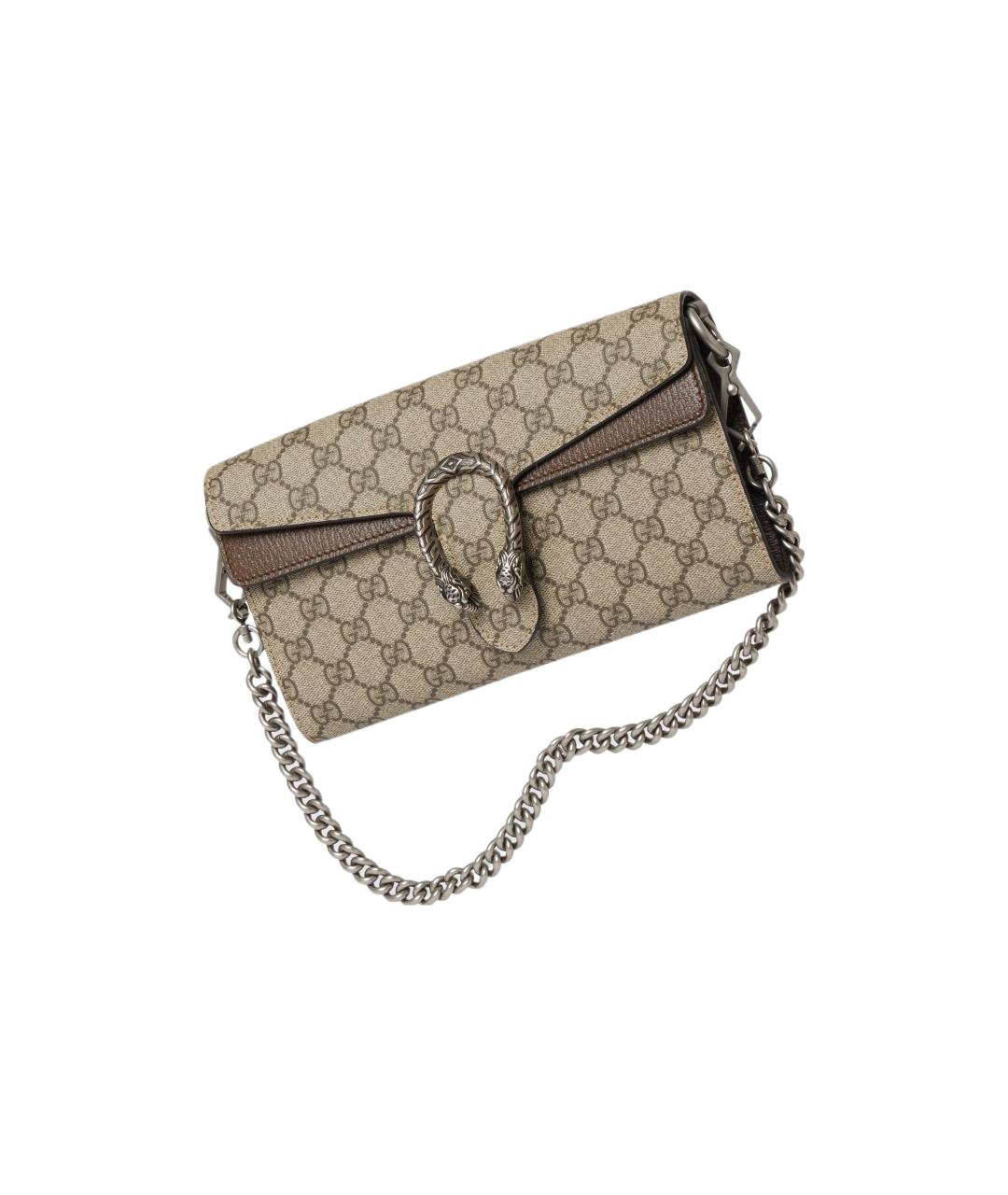 GUCCI Бежевая хлопковая сумка через плечо, фото 3