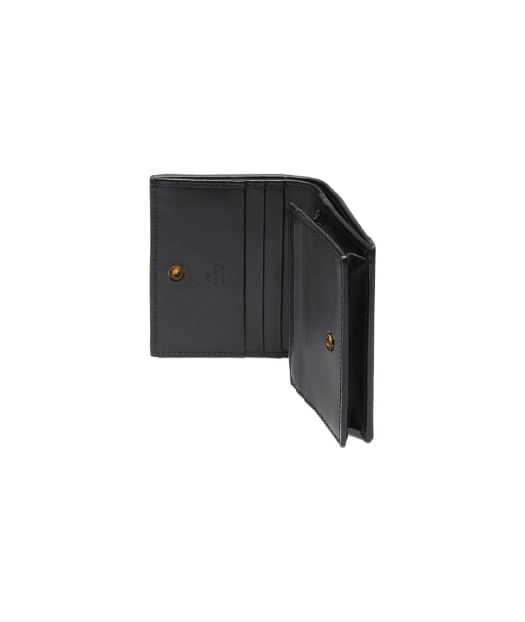 GUCCI Черный кожаный кошелек, фото 5