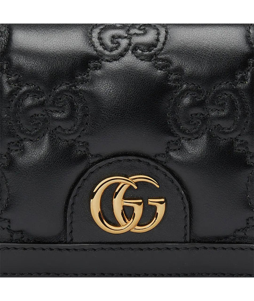 GUCCI Черный кожаный кошелек, фото 7