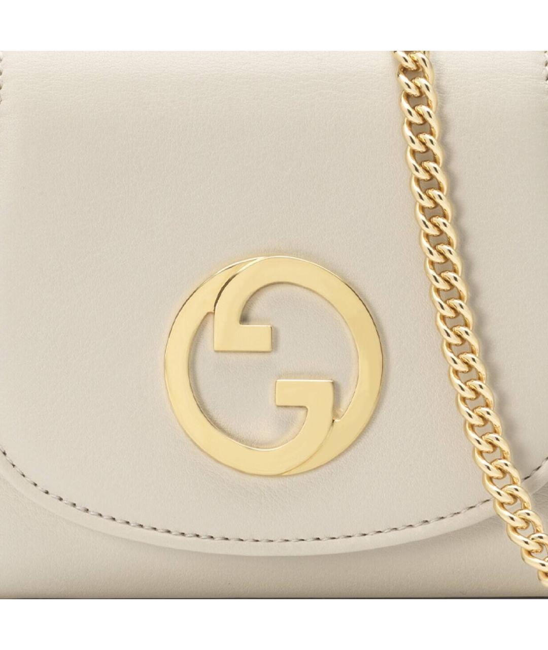 GUCCI Бежевый кожаный кошелек, фото 8