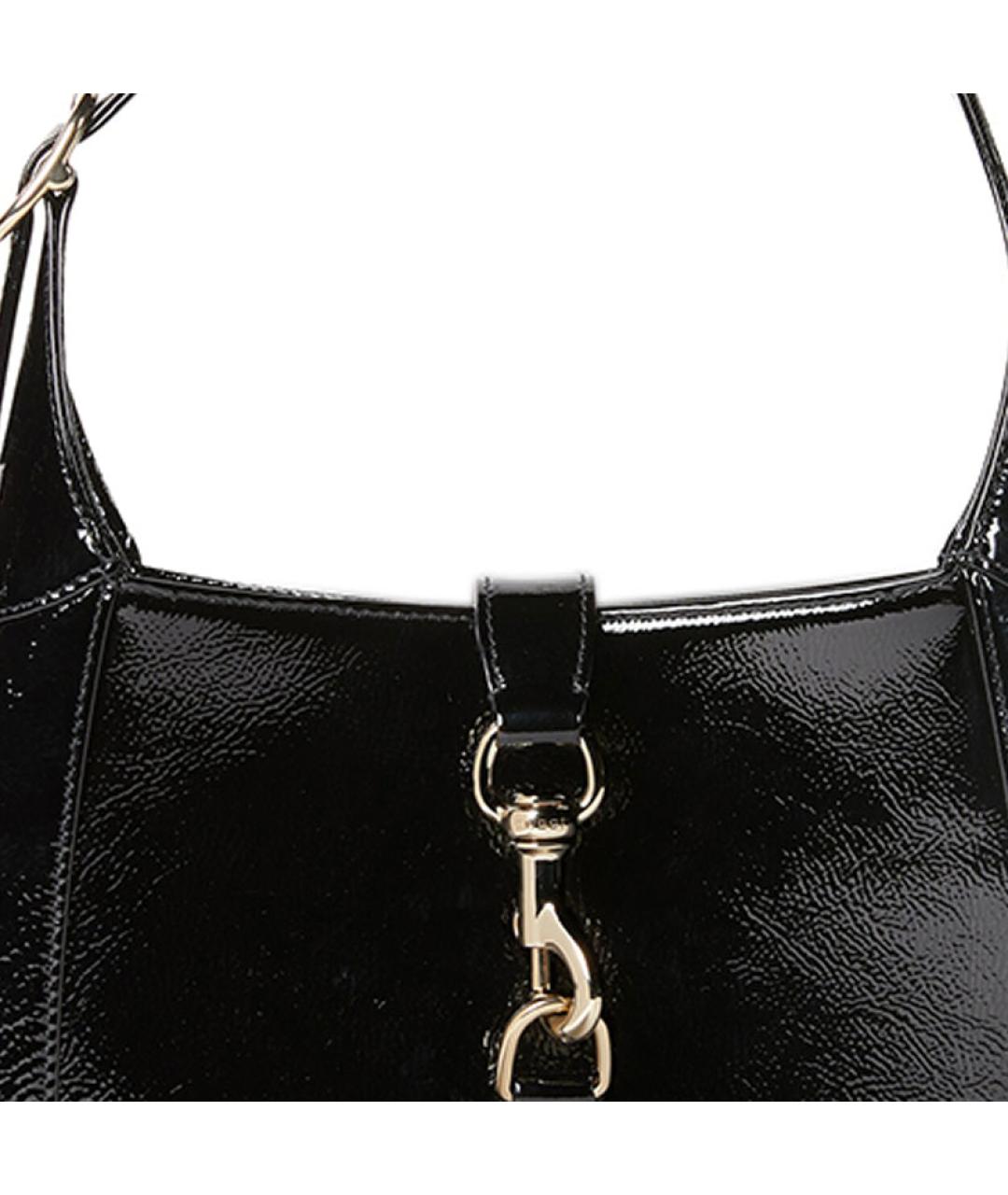 GUCCI Черная сумка через плечо из лакированной кожи, фото 9