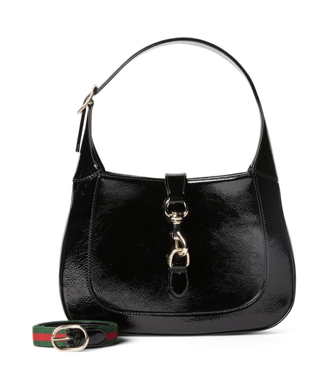 GUCCI Черная сумка через плечо из лакированной кожи, фото 2