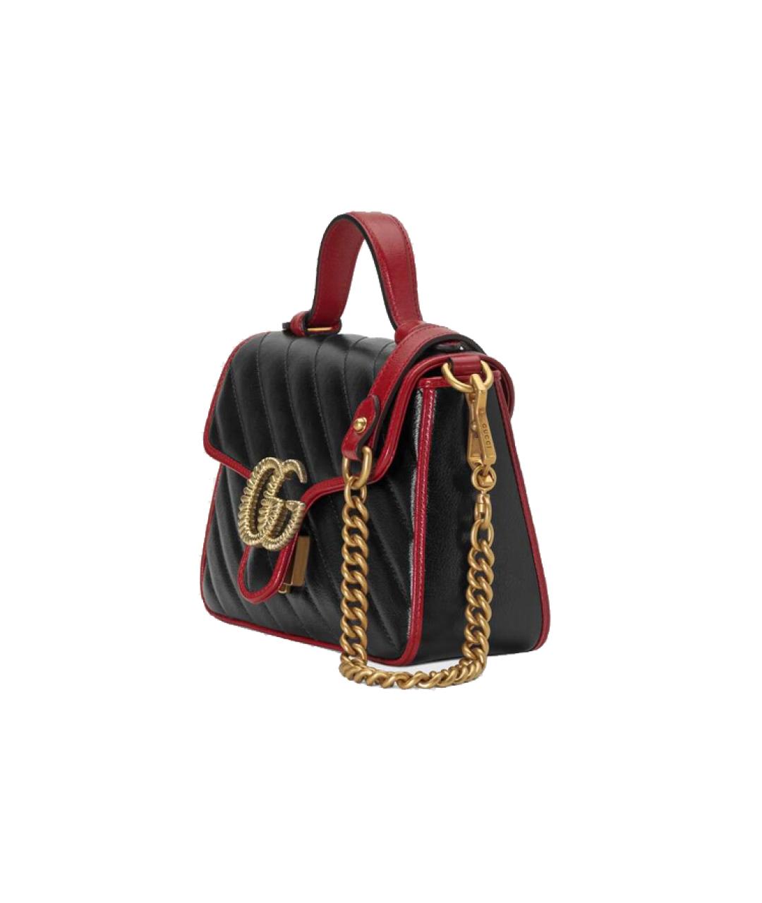 GUCCI Черная кожаная сумка через плечо, фото 3