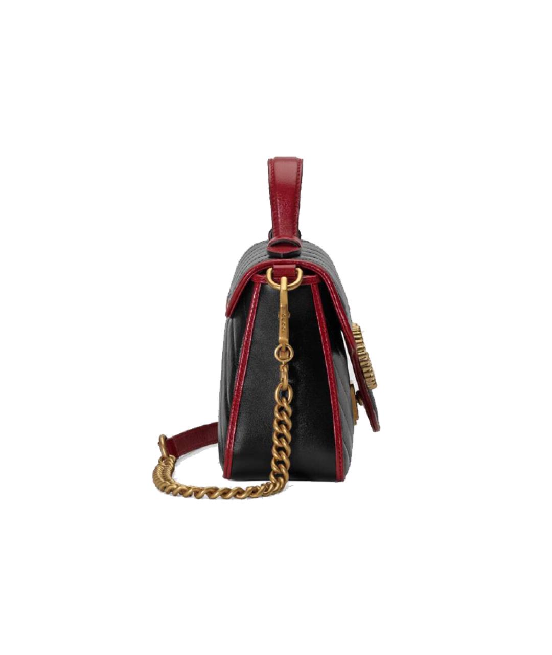 GUCCI Черная кожаная сумка через плечо, фото 4