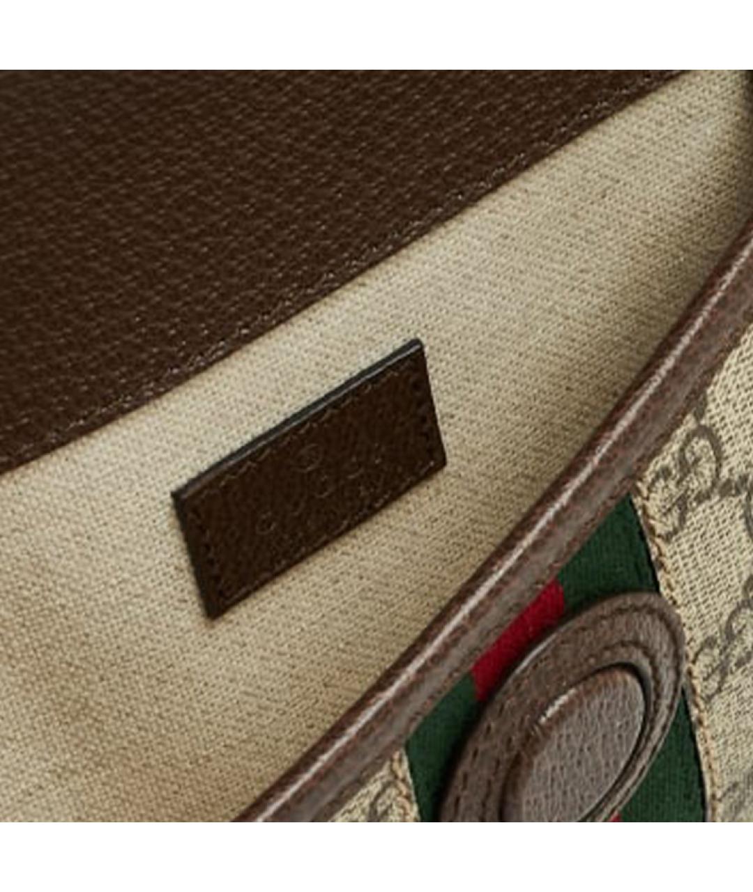 GUCCI Бежевая хлопковая поясная сумка, фото 2