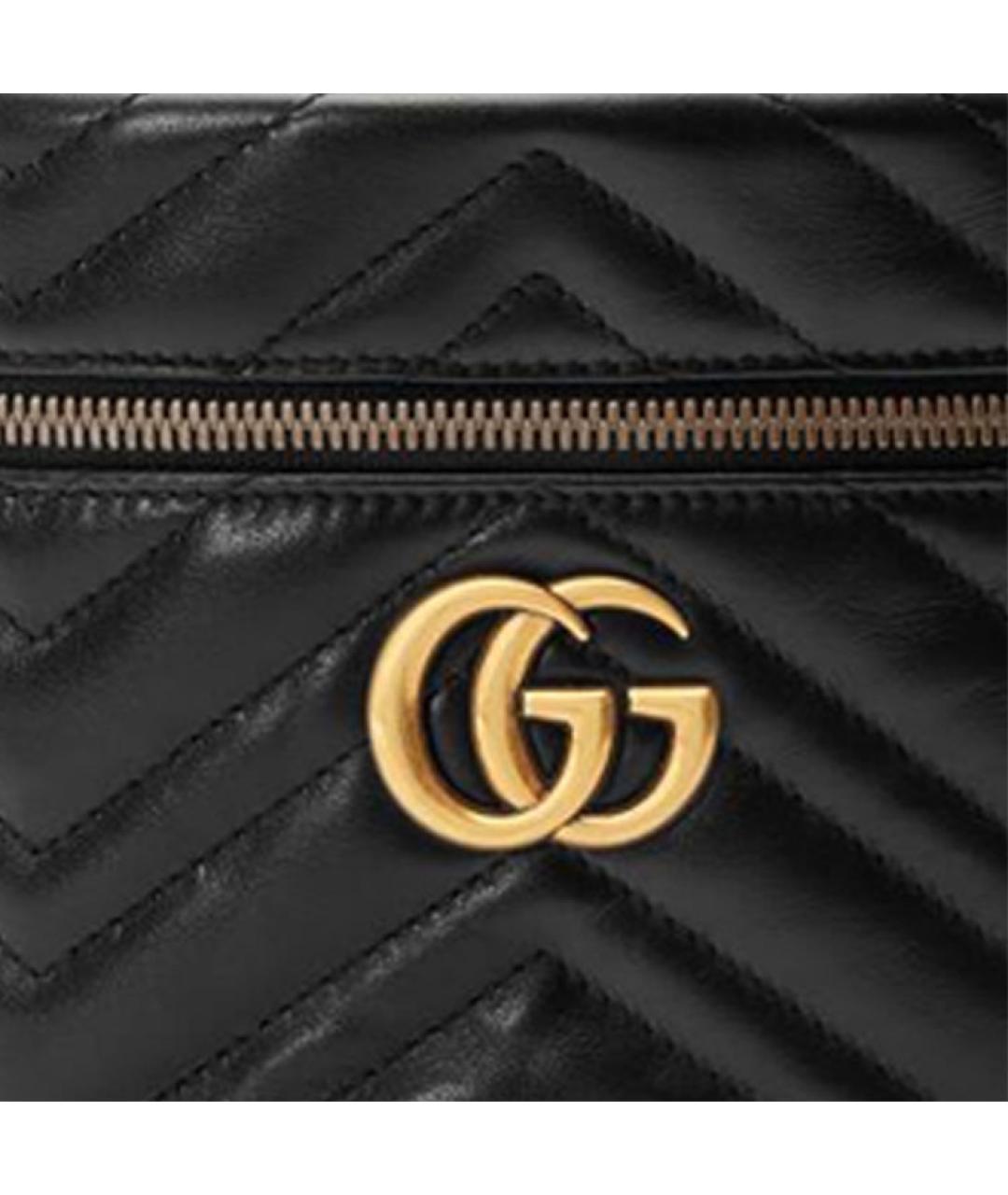 GUCCI Черная кожаная сумка через плечо, фото 6