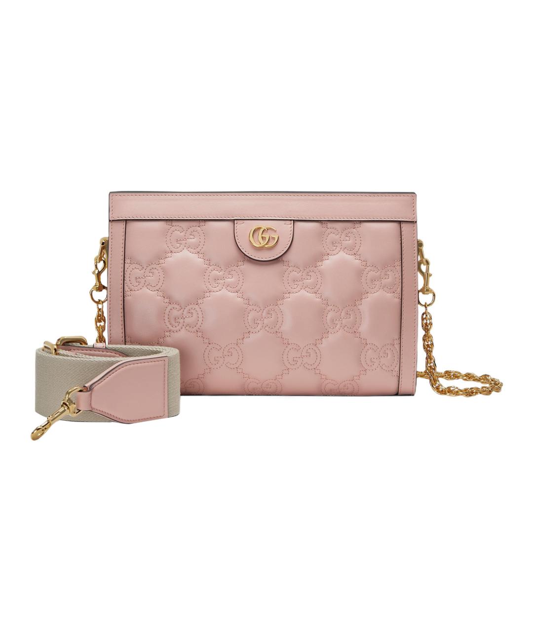 GUCCI Розовая кожаная сумка через плечо, фото 3