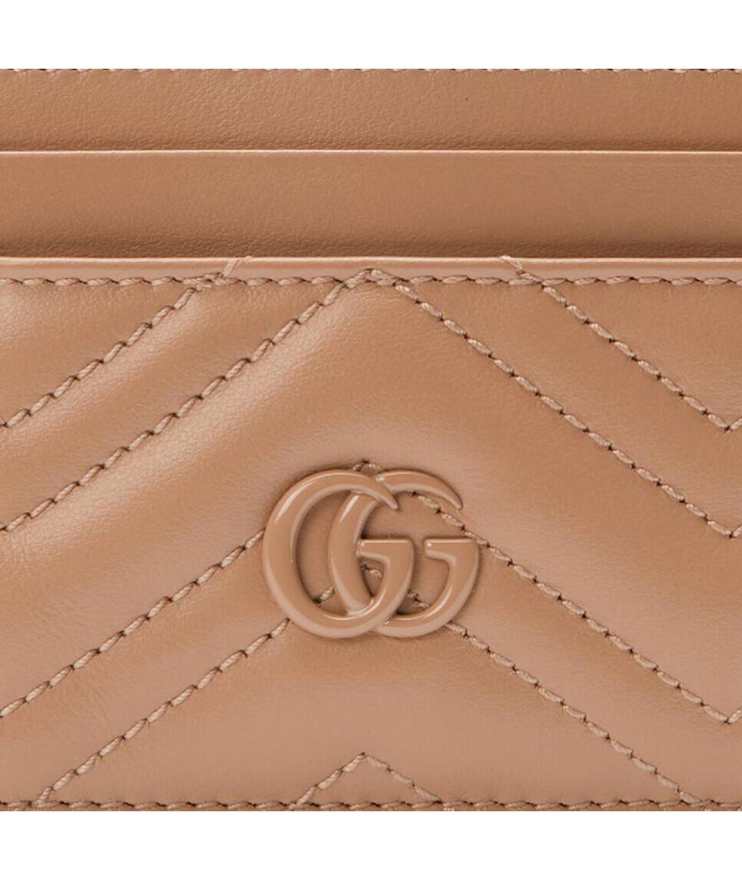 GUCCI Коричневый кожаный кардхолдер, фото 5