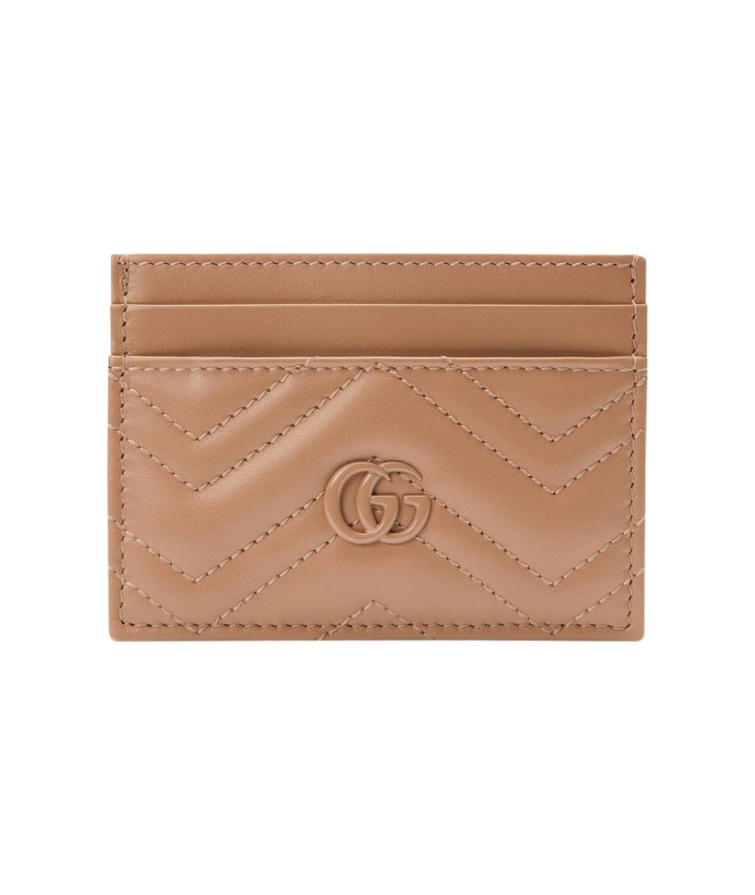 GUCCI Коричневый кожаный кардхолдер, фото 1