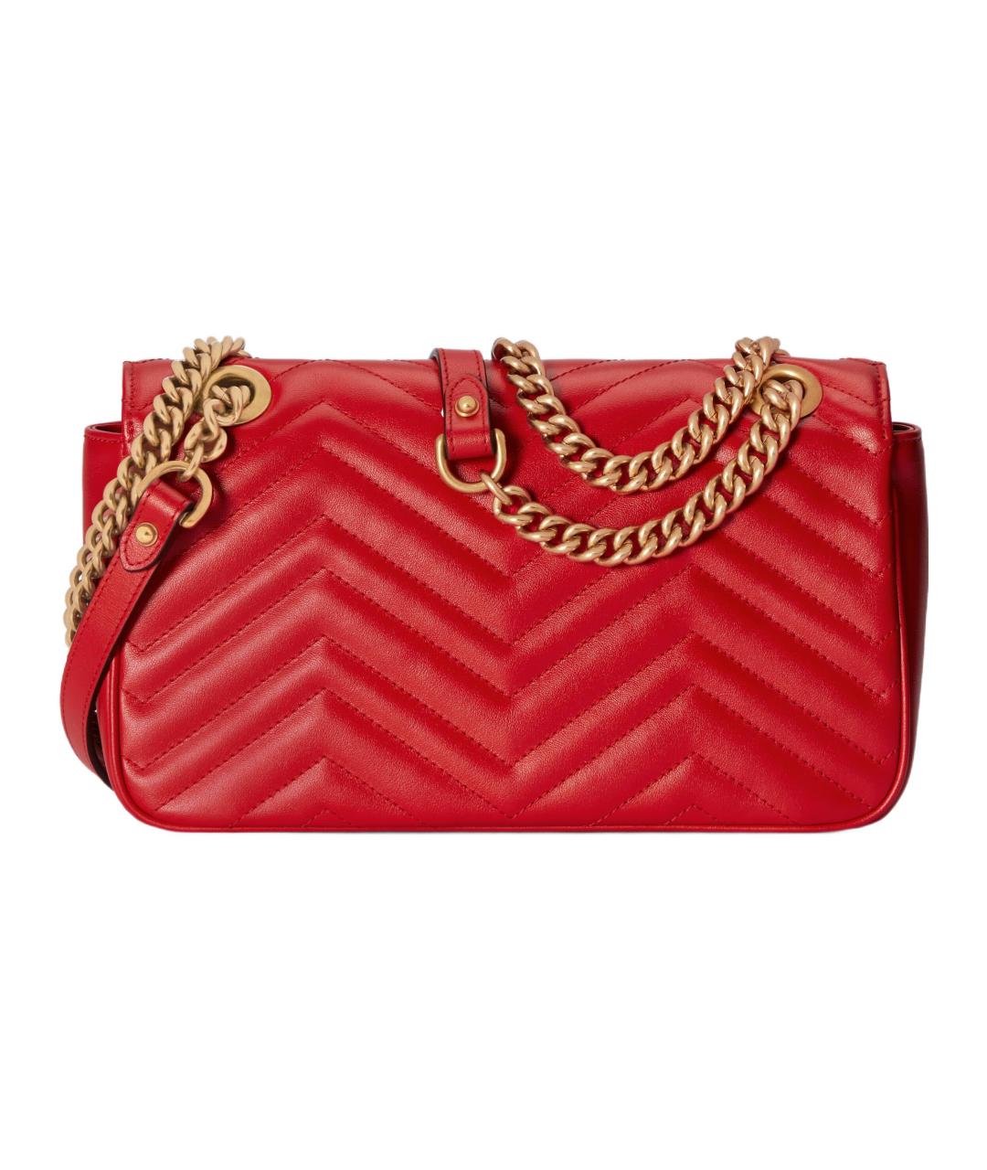 GUCCI Красная кожаная сумка через плечо, фото 4