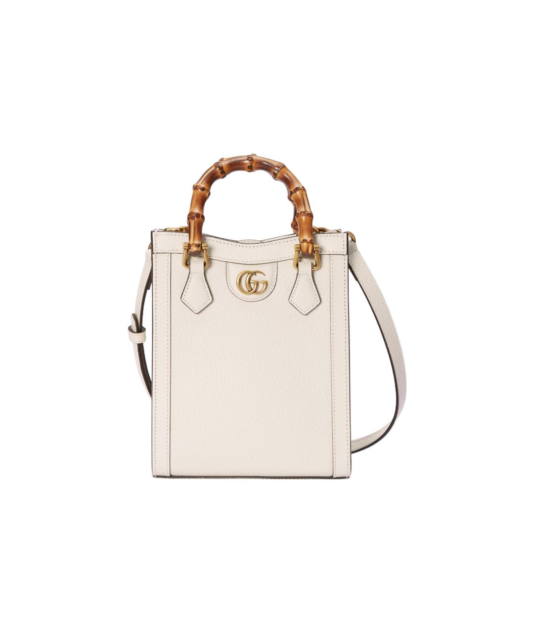 GUCCI Белая кожаная сумка через плечо, фото 10