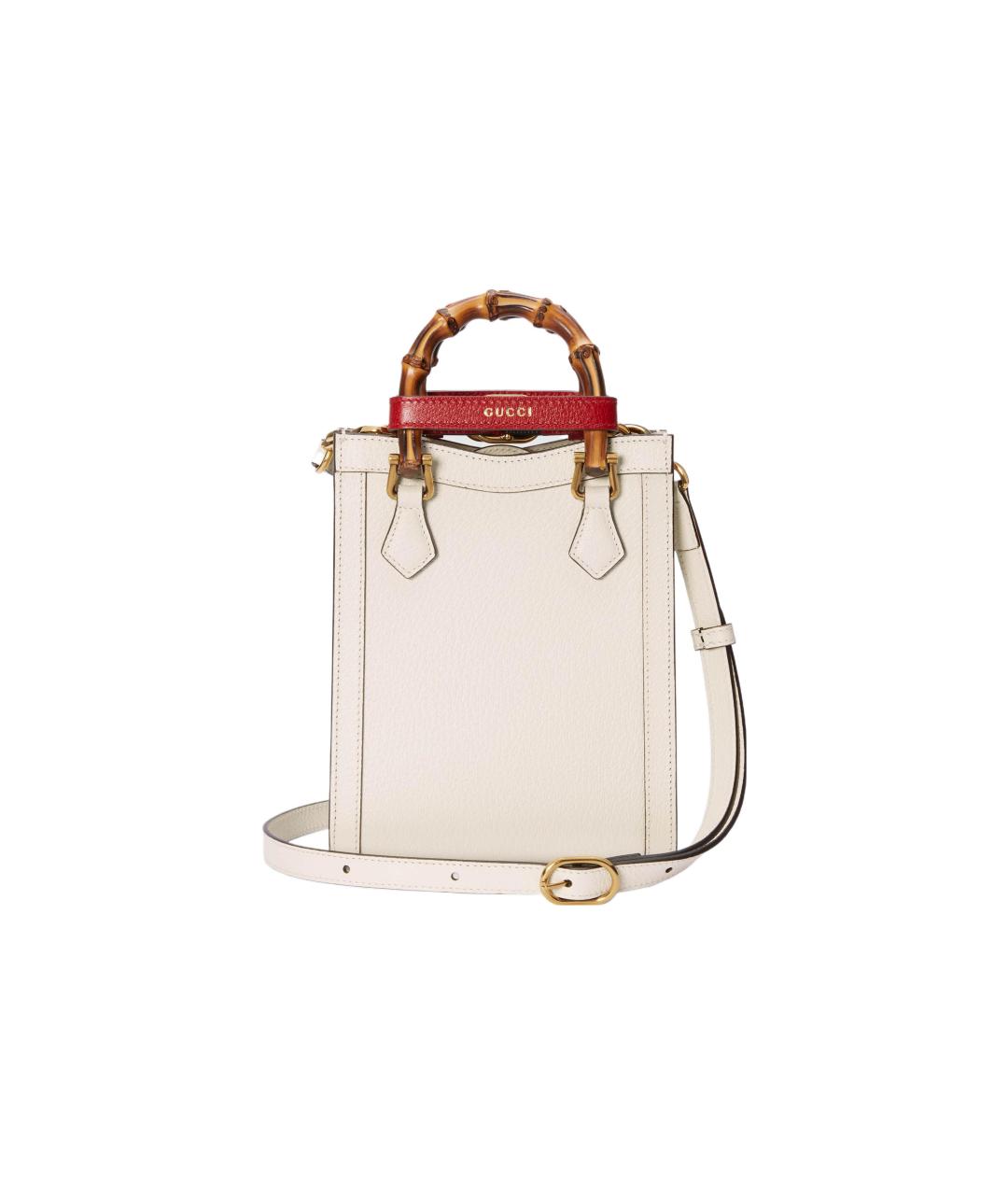 GUCCI Белая кожаная сумка через плечо, фото 9