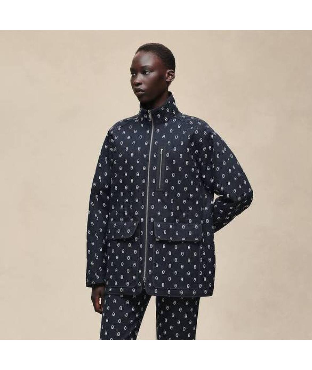 HERMES Темно-синяя куртка, фото 2