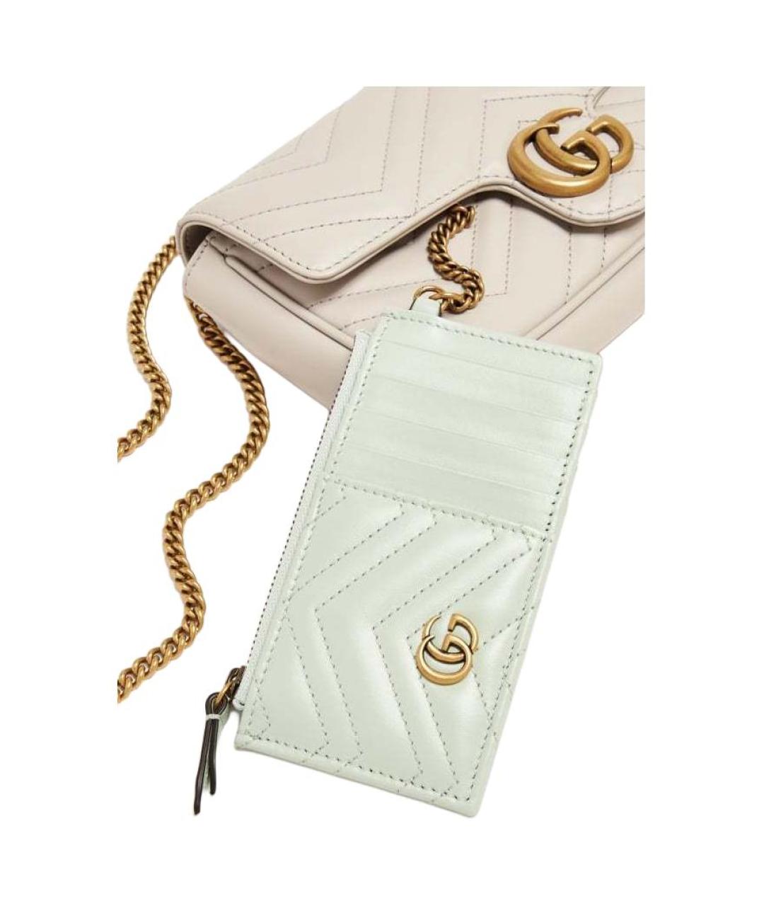 GUCCI Белая кожаная сумка через плечо, фото 2