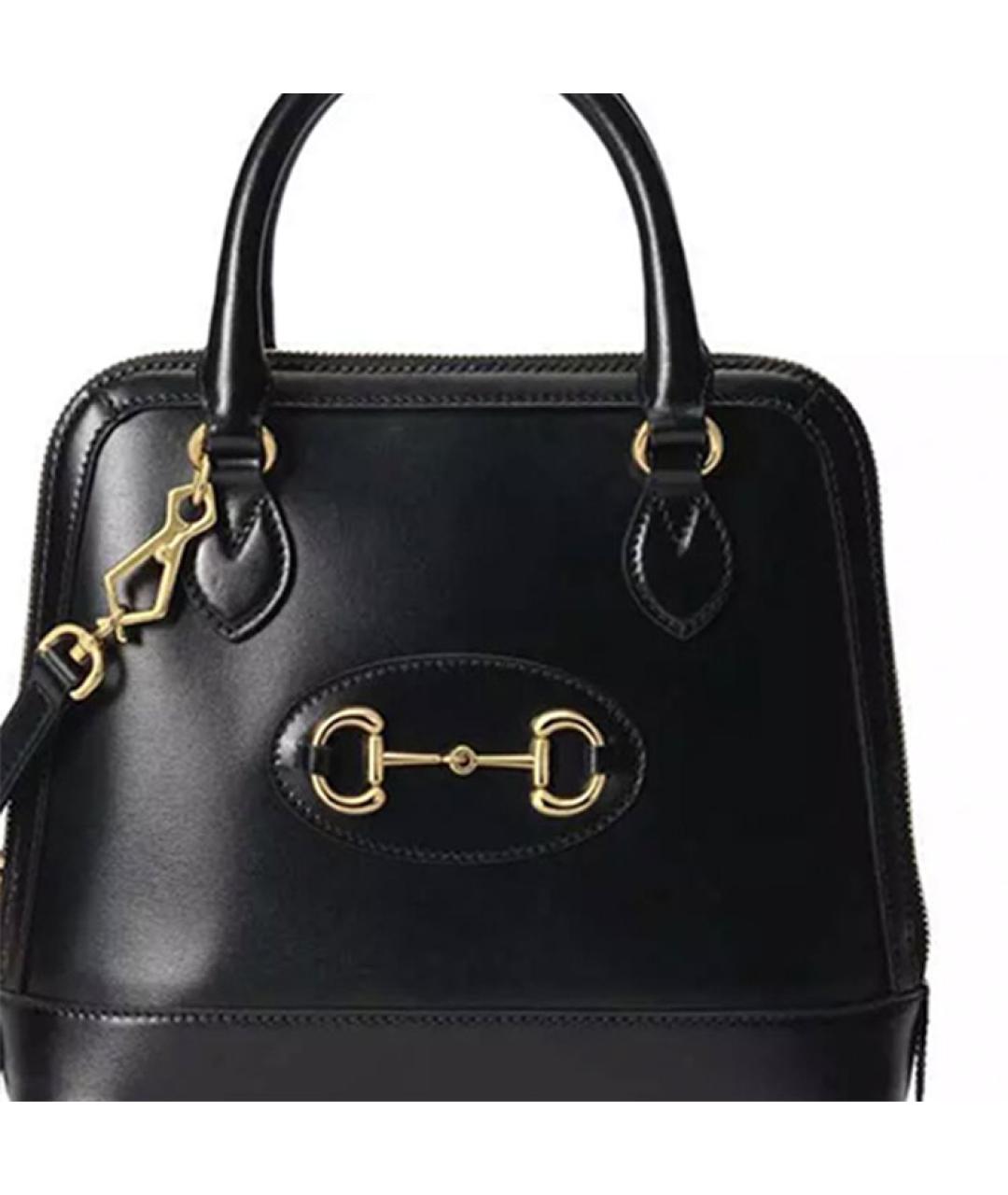 GUCCI Черная кожаная сумка через плечо, фото 8