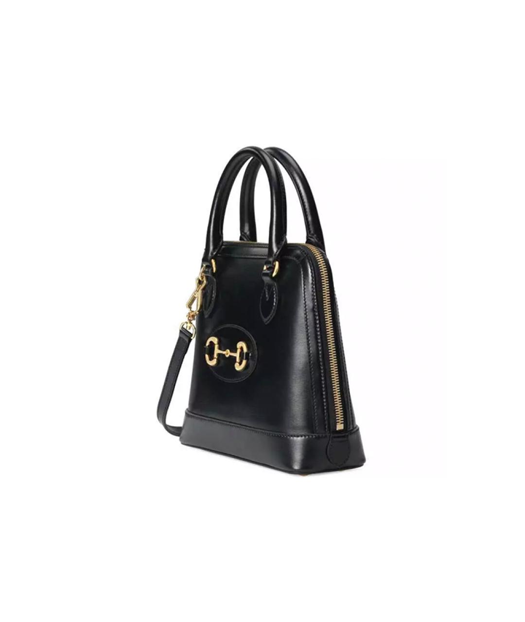 GUCCI Черная кожаная сумка через плечо, фото 6