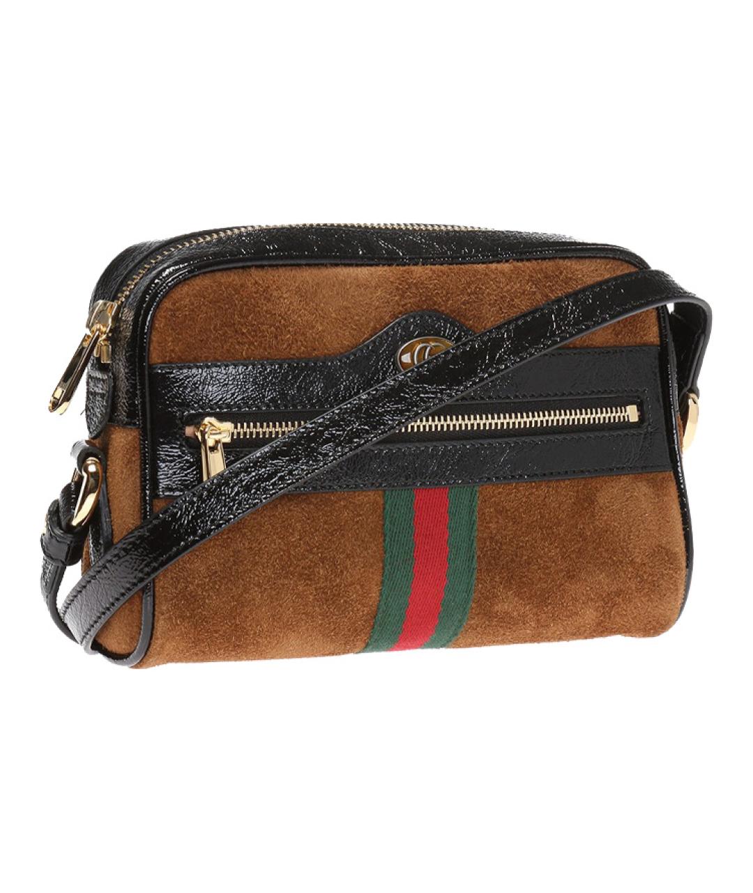 GUCCI Коричневая замшевая сумка через плечо, фото 2