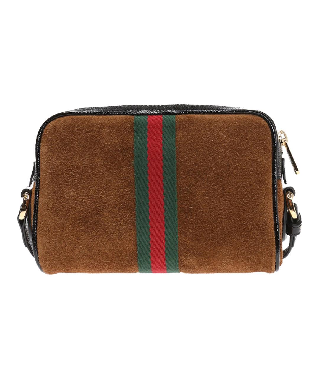 GUCCI Коричневая замшевая сумка через плечо, фото 3