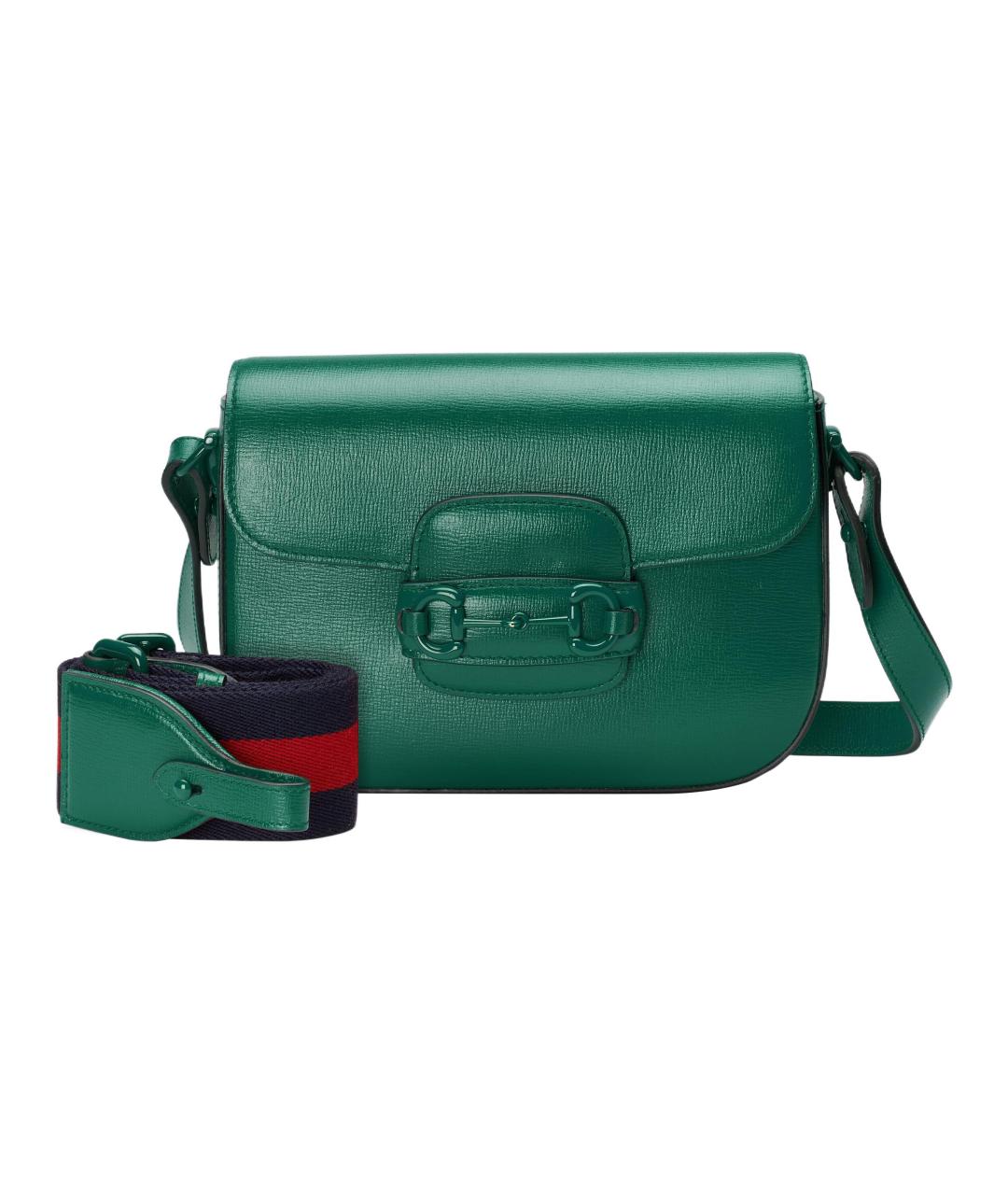 GUCCI Зеленая кожаная сумка через плечо, фото 2