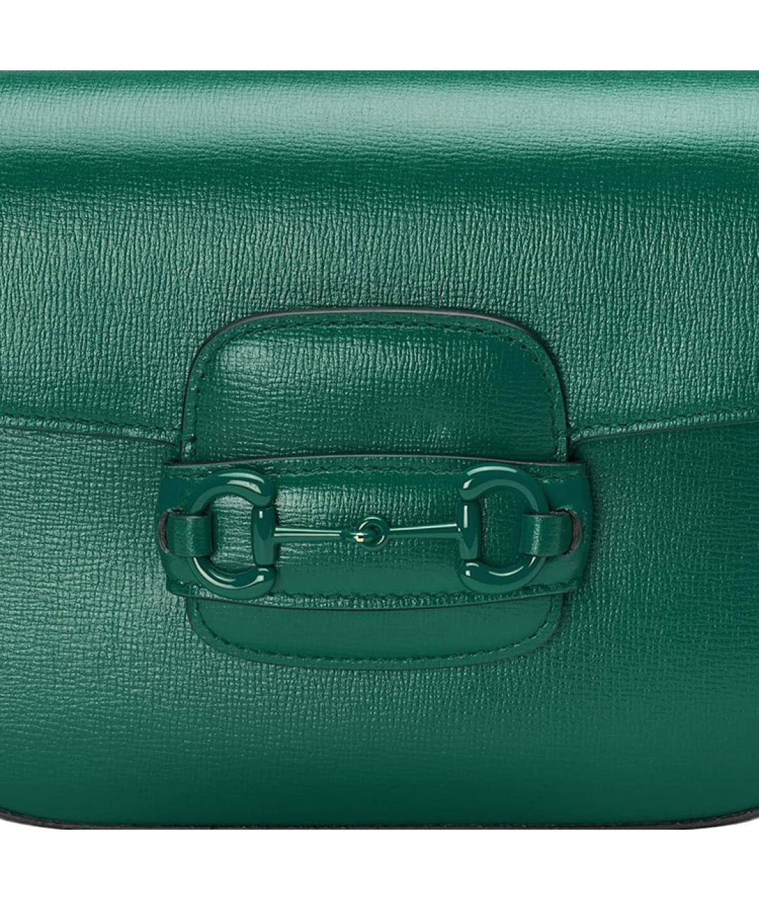 GUCCI Зеленая кожаная сумка через плечо, фото 9