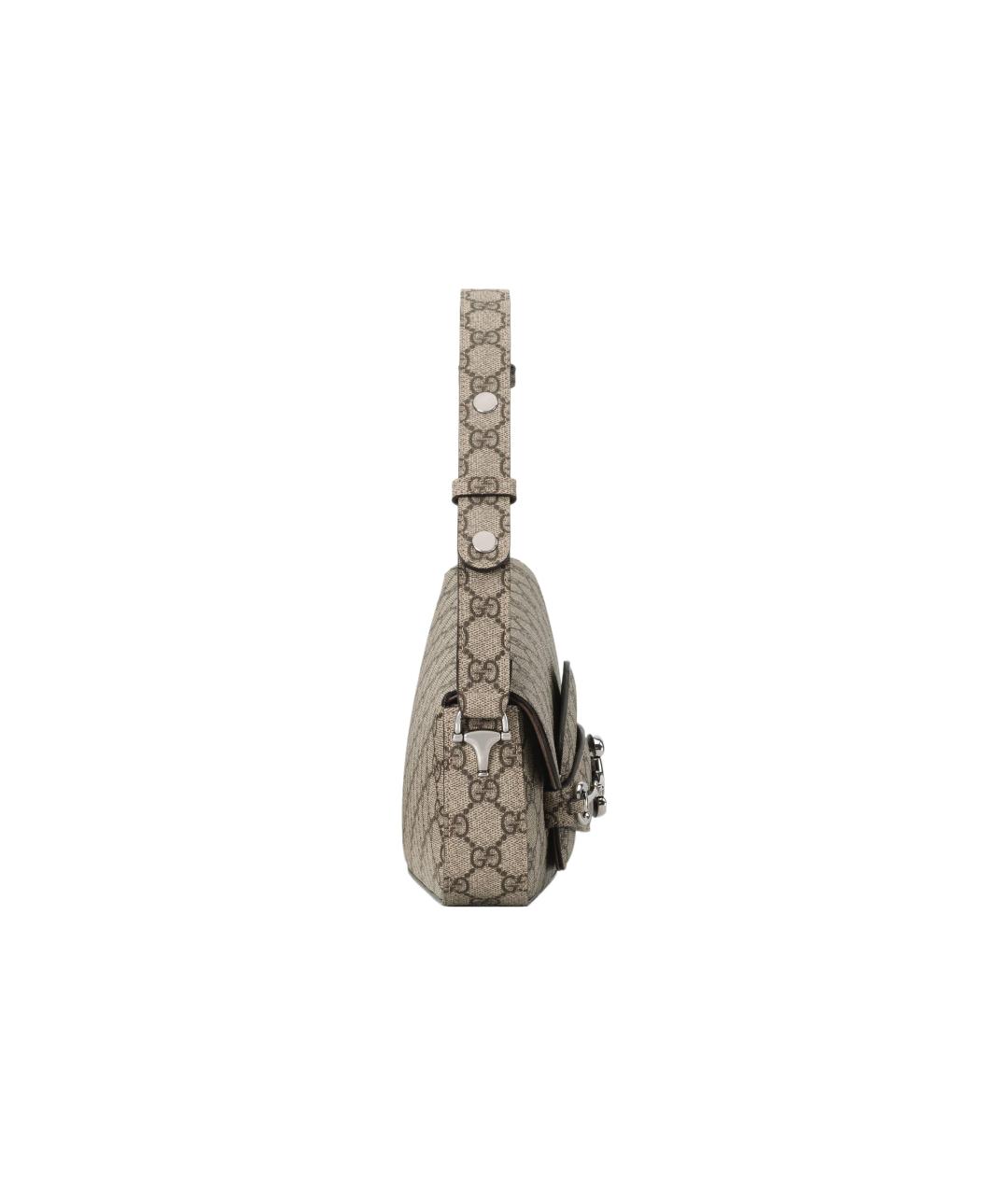 GUCCI Бежевая хлопковая сумка через плечо, фото 8