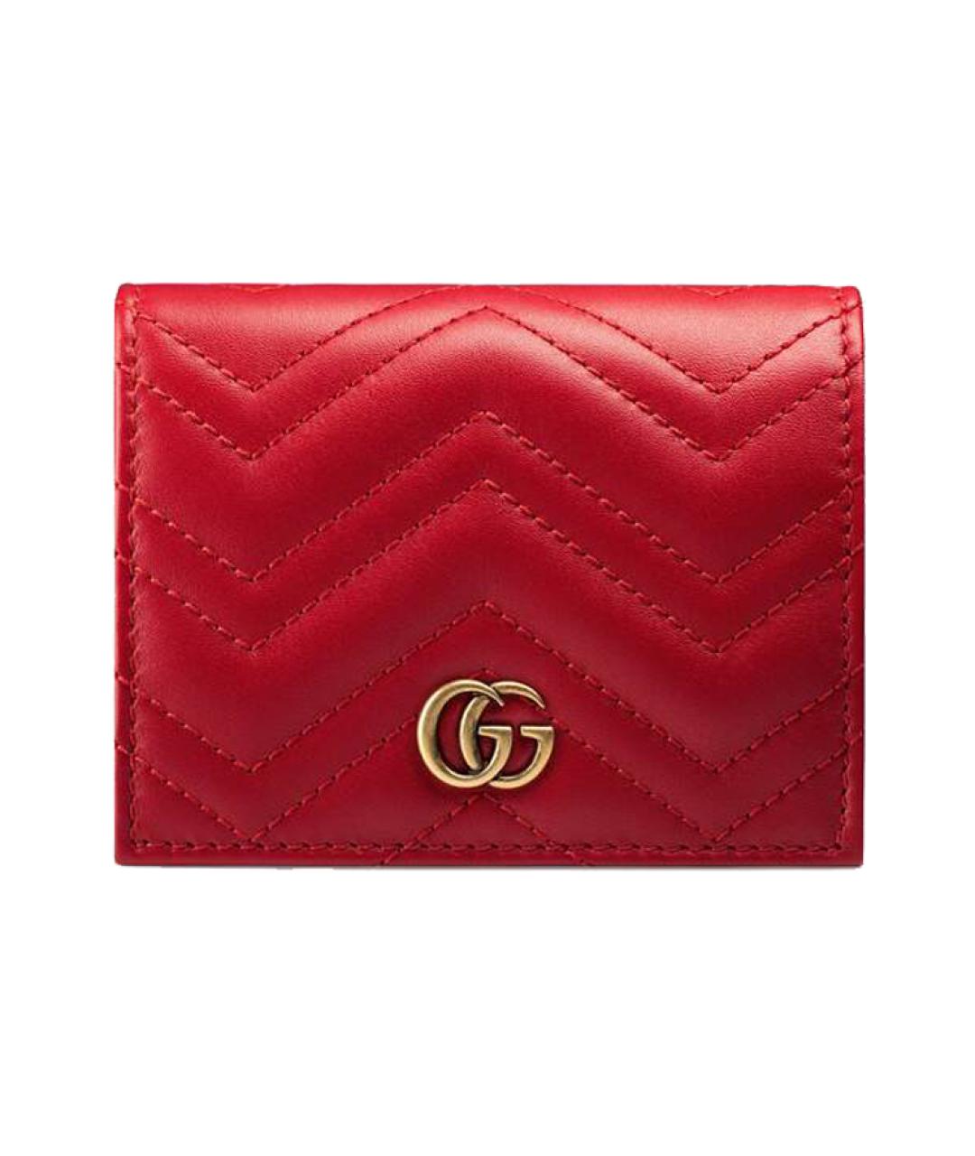 GUCCI Красный кожаный кошелек, фото 1