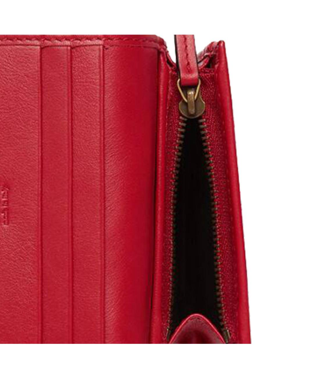 GUCCI Красный кожаный кошелек, фото 6