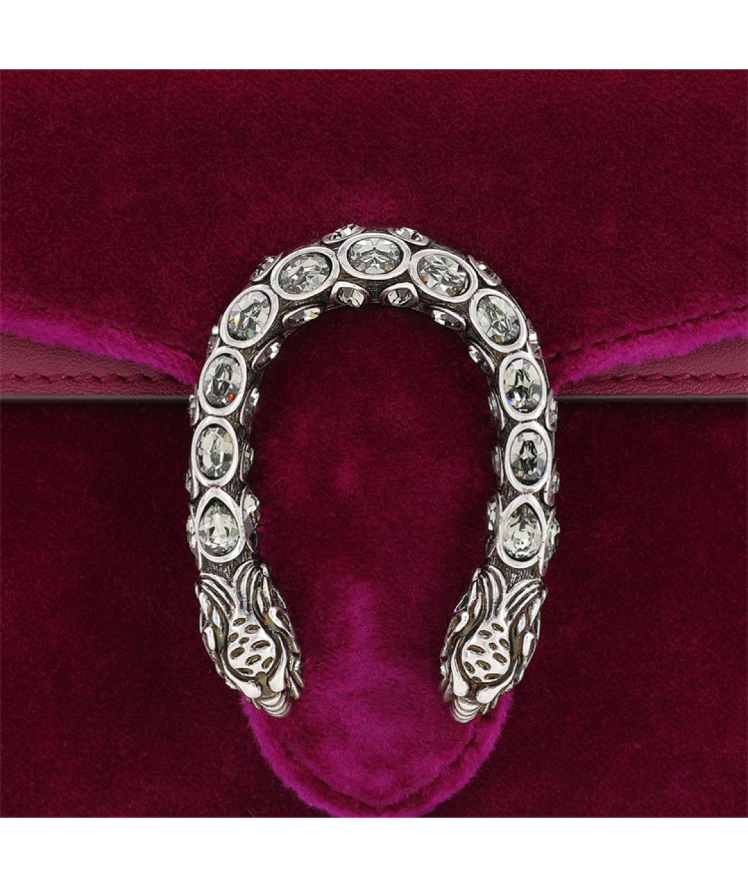 GUCCI Бордовая бархатная сумка через плечо, фото 9