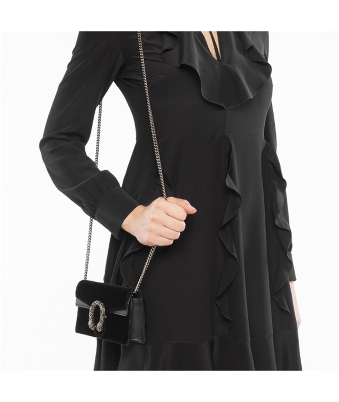 GUCCI Черная тканевая сумка через плечо, фото 3