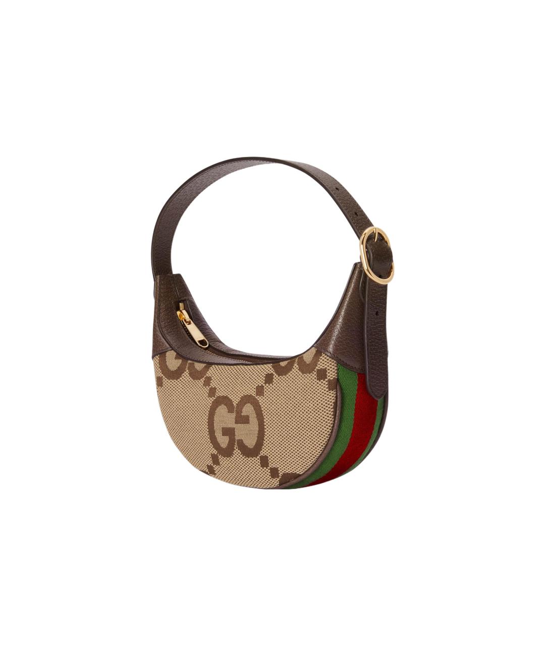 GUCCI Коричневая тканевая сумка через плечо, фото 3