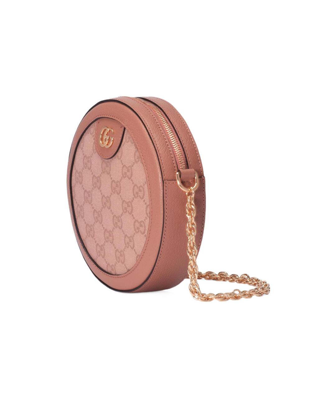 GUCCI Розовая сумка через плечо из канвы, фото 2