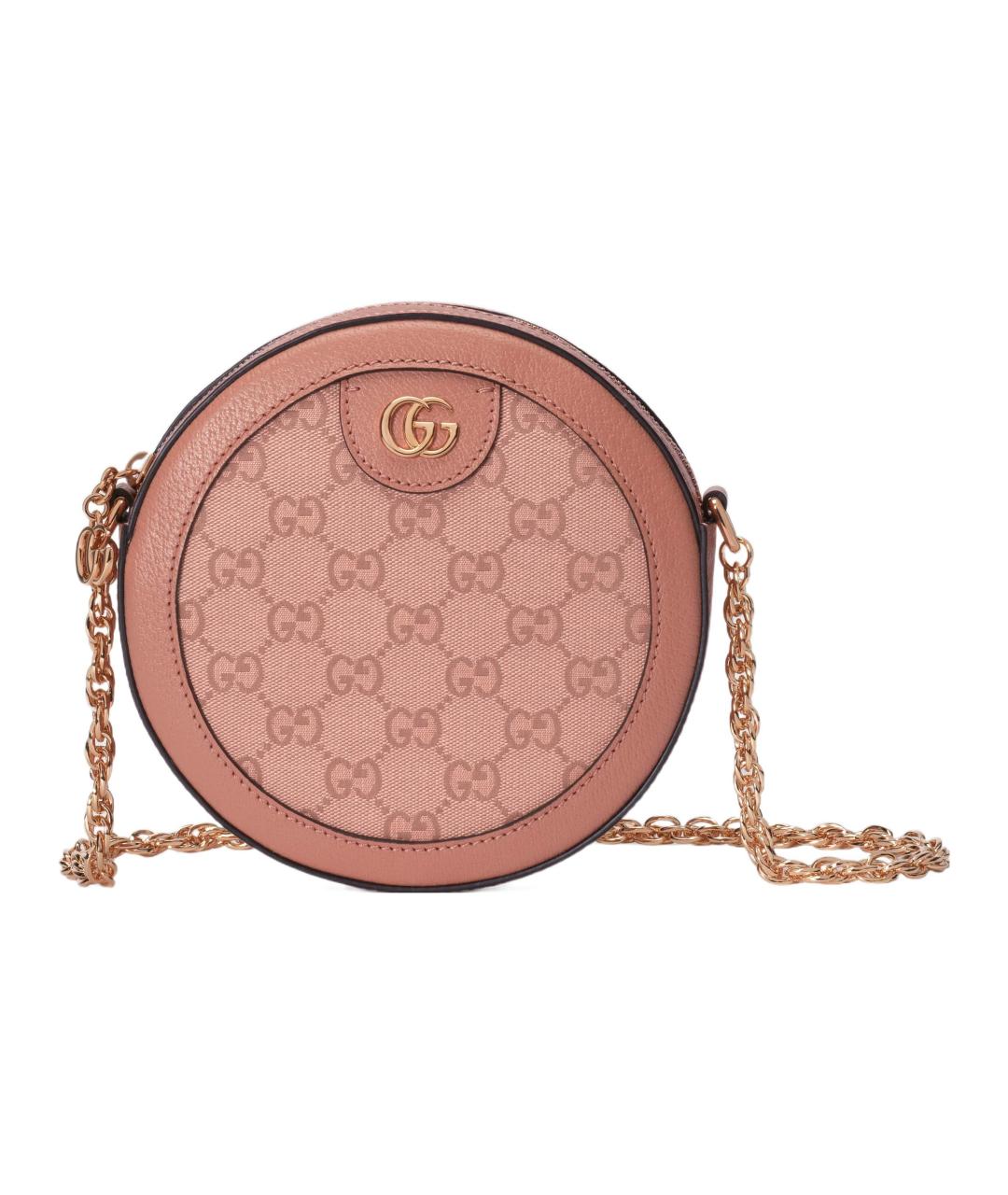 GUCCI Розовая сумка через плечо из канвы, фото 1